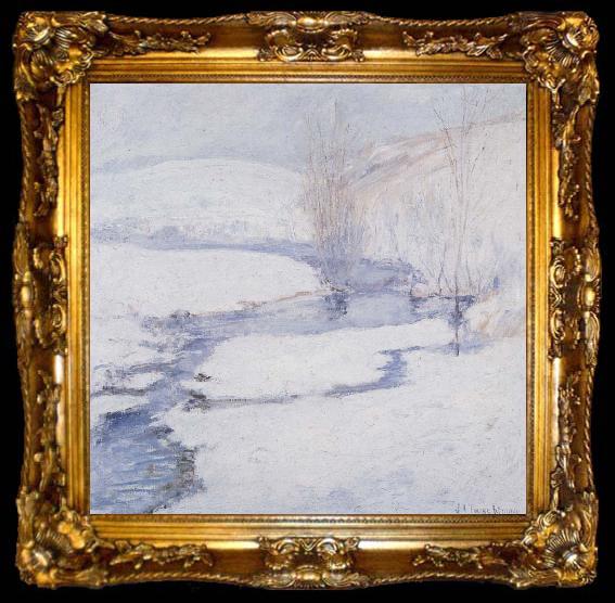 framed  John Henry Twachtman Winter Scene, ta009-2